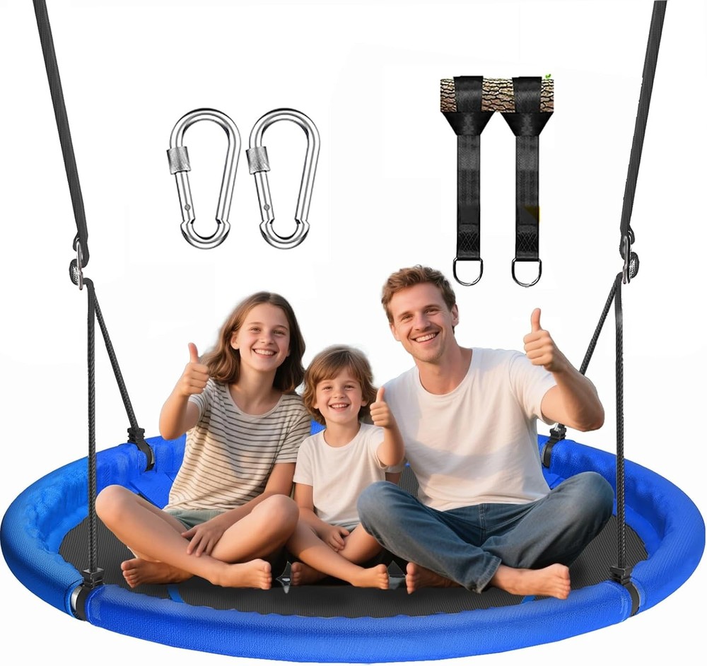 48 inch Saucer Tree Swing Kids Adult Larger Flying Swing Whole Family 600lbs