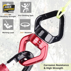 30 Kn Tree Swing Swivel Spinner, Safest Rotational Climbing Rope Devices
