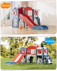 Toddler Slide,13 in 1 Kids Slide for Toddlers, New Upgrade with Golf Set, Basket