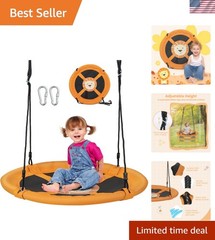 40” Saucer Tree Swing for Kids, Flying Saucer Swing with 2 Carabiners, Adjust…