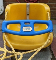 1983 Little Tikes Yellow Swing Toddler Child Outdoor Hanging Plastic Swingset
