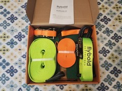 flybold Slackline Kit with Training Line – 57 ft