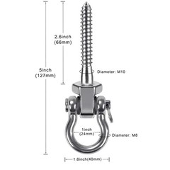 2 Pack Heavy Duty Stainless Steel Swing Hangers with Bearings for Porch, Patio