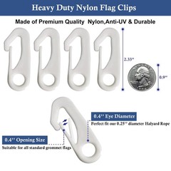 NQ Flag Pole Rope Kit – 50 Feet x 1/4″ Diameter, Flagpole Nylon Halyard with …