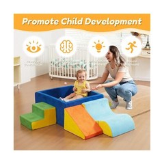 STAOLENE Soft Foam Climbing Blocks and Ball Pit 6PCS Toddler Climbing Toys In…