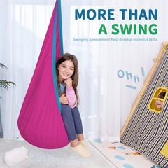 Children’s Pod Swing, Pink Blue, Indoor Outdoor