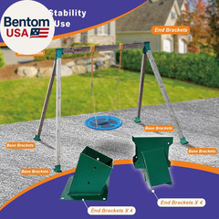 A-Frame Swing Brackets, 4X4 Base 4 Pcs (Inner Size 3.6″X3.6″) – Heavy Duty Swing