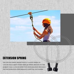Zipline Spring Brake 165cm Stainless Steel Zip Line Spring Brake Heavy Duty4170
