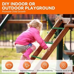21 Inch Monkey Bars Kit Playground Monkey Bar Ladder Rungs for Backyard Kids….