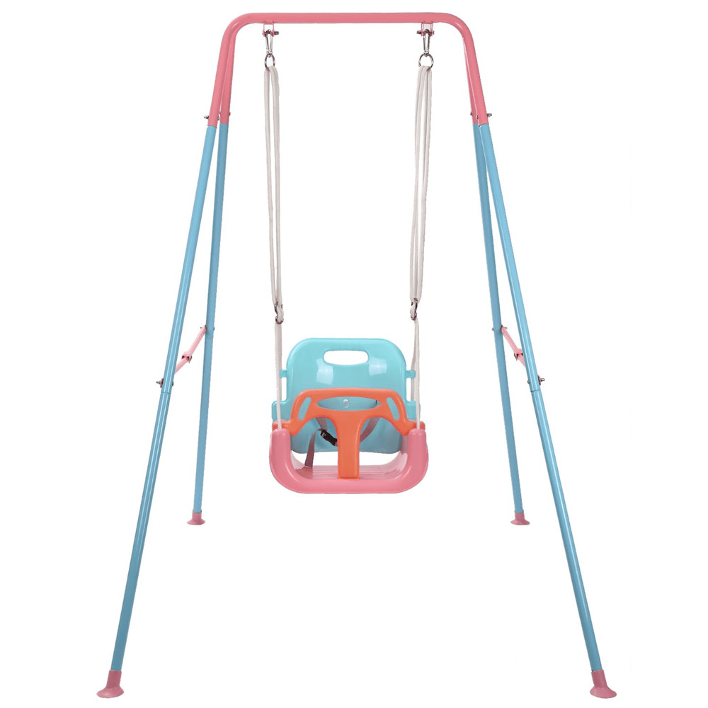 Convertible Infant &Toddler Swing Backyard Indoor Outdoor Baby Kids Pink Blue