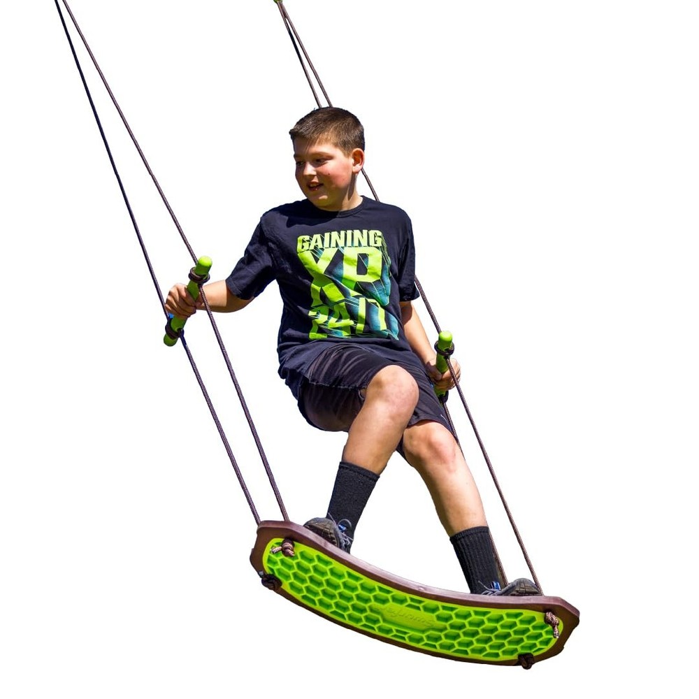 Swurfer Stand Up Tree Swing, Outdoor Swing for 2.0, 2.0 Green