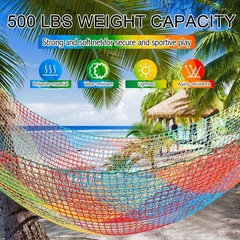 Climbing Cargo Net 6.5 x 9.8 ft Large Kids Backyard Climbing Net Double Layer…