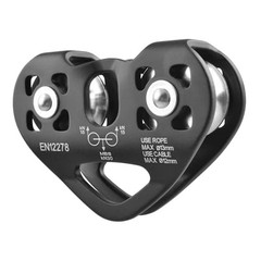 30kN Zipline Pulley 6700LBS Zip Line Tandem Dual Trolley Kit 01 30kN – Black