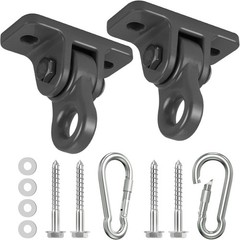 Heavy Duty Porch Swing Hangers Kit Aluminum Alloy Swivel Hardware Hooks 5000 lbs