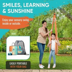 Versatile Indoor/Outdoor Sensory Swing – Calming 300lbs Capacity for Family Fun!