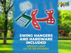 SWING SET STUFF INC. GLIDER WITH COATED CHAIN KIT RED play boy girl fun toy 0304