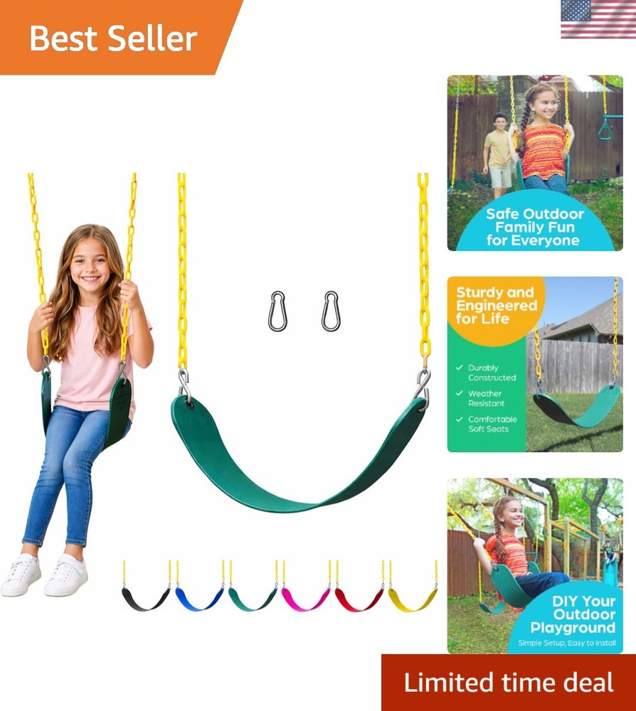 Transform Your Backyard with This Green Heavy Duty Swing Seat – 300 lbs Capacity