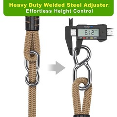 SELEWARE Heavy Duty Adjustable Outdoor Swing, Adults/Kids, Green 2-Pack