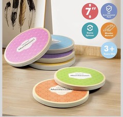 Wooden Stepping Stones for Kids, 6Pcs Non-Slip Toddler Balance Indoor & Outdoor