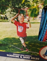 American Ninja Warrior Slackline and Hand Holds with Carrying Bag Ages 5+ NEW