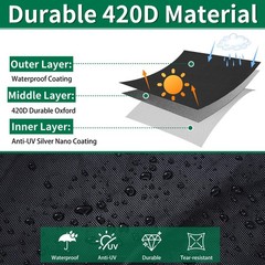 Hammock Covers for Outdoor Waterproof, Durable 420D Hammock Cover for 12 ft H…