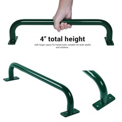 17 Inch 6 Pieces Green Outdoor Metal Safety Handles for Green -6 Pcs