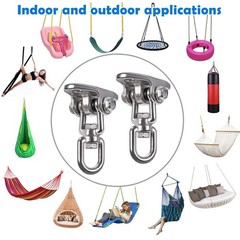 Set of 2 Heavy Duty Swing Hangers Stainless Steel 304, Double Protection