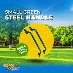 SWING SET STUFF INC SMALL STEEL HANDLES (PAIR) GREEN ONLY attachment slide 0307