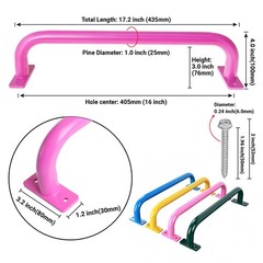 17 Inch 6 PCS Colorful Outdoor Metal Safety Playground Handles