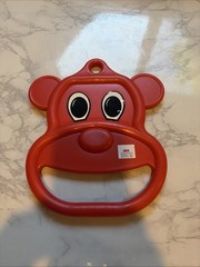 Set of 4 Bear Trapeze Rings Playground Swing Set Gym Rings Plastic Red Yellow