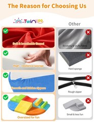 Extra Large 8-Piece Soft Climbing Toys for Toddlers, Foam Climbing Block Set …