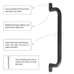17 Inch Black Safety Playground Handles Pack of 4- Playset Handles, Swing Set…