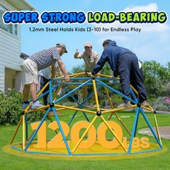 Zupapa 6FT Climbing Dome for Kids 3-8, 750LBS Anti-Rust Metal Jungle Gym, Blue
