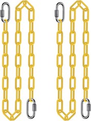 2Pcs 80″ Coated Swing Chain W/ Carabiners 1000 LBs Capacity Heavy Duty Hanging