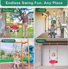 Heavy Duty Swing Seat with Adjustable Rope, 300lbs Capacity Non-Slip Plastic …