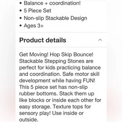 Playtopia Stacking Stepping Stones Play Equipment – 5pc NIB