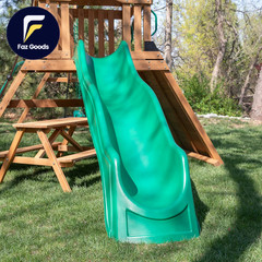 Endeavor Cedar Wood Swing Set with Wave Slide Play Deck Double Rock Wall NEW