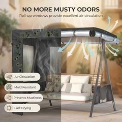 Outdoor Swing Cover,Patio Swing Chair Covers,Garden 69” L x 45” D x 57” H