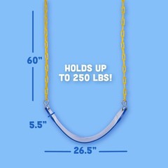 Outdoor Blue Strap Swing Seat for Kids – Heavy Duty, 250 lbs Capacity, Durable