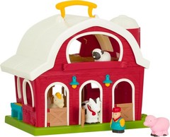 Portable Big Red Barn Playset – Fun for Toddlers 18 +, Easy Carry Design