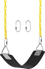 Swing Set Seat W/ 66 Inch Anti-Rust Chains Thermoplastic Coated Support 250lb