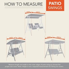 2922 Chalet Seater Patio Canopy Swing Cover (87 L x 64 D x 66 H) Water-Resist…