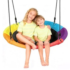 Saucer Tree Swing for Kids Adults Outdoor 40 Inch 900lb Weight Multicolor