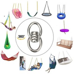 Swing Swivel Hanger Breaking Strength 360Â° Rotator for Tree Swing, Hammock