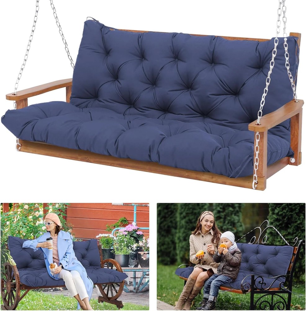 Durable Extra 5″ Thick Waterproof Porch Swing Cushions Outdoor 60 inch Swing Cus