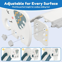 Adjustable Toddler Couch Slide, Adjustable Height Indoor Slide with HDPE Non-Sli