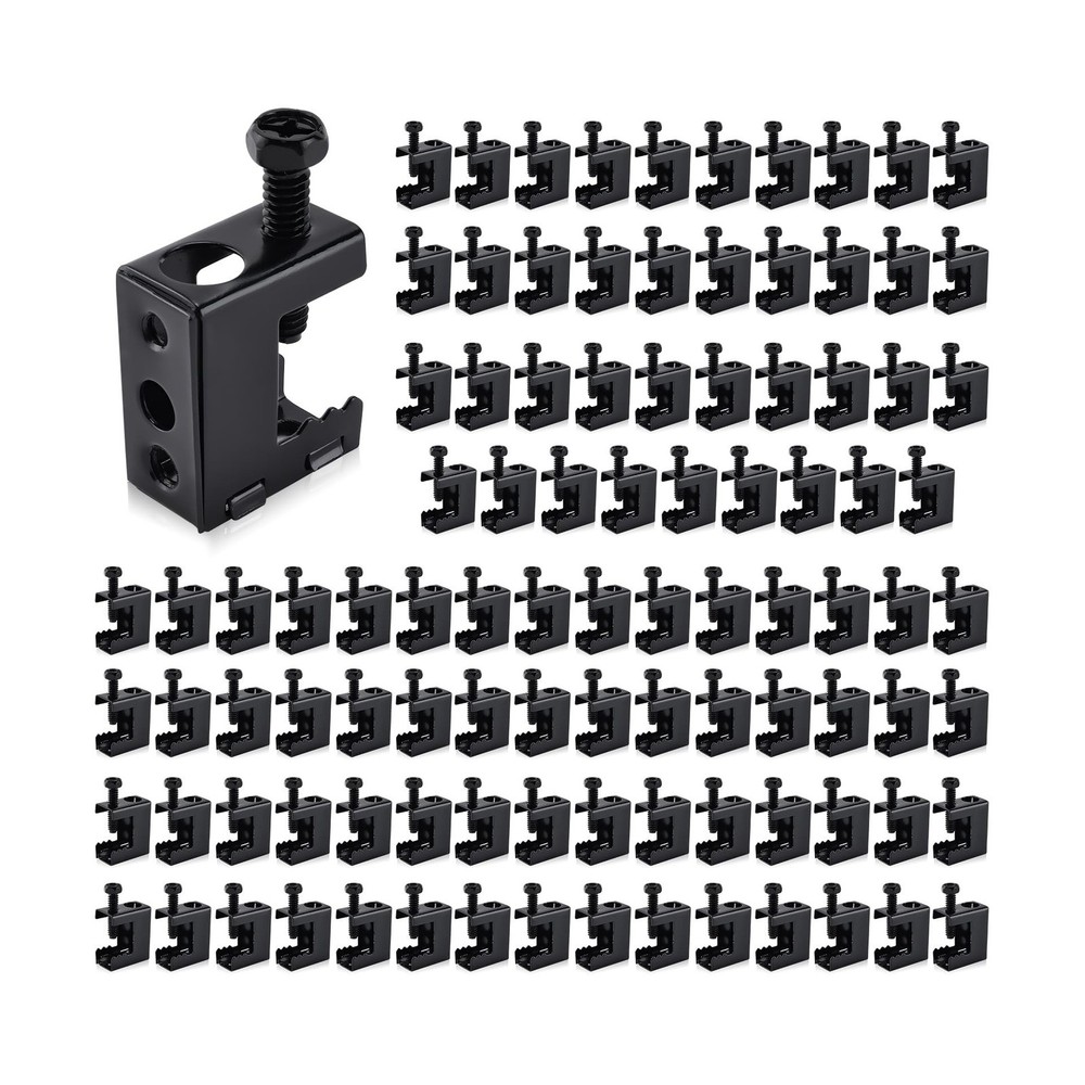 100pcs Spring Steel Beam Clamps 1/4″-20 Metal Beam Hangers Bolt on Clamp for …