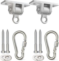 2 Heavy Duty Swing Brackets with Locking Snap Hooks – Easy Assembly & Durable