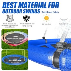 43″ Tree Swing 600LB Weight Capacity with Hanging Carabiners, Waterproof Blue