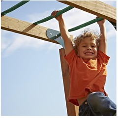 Metal Monkey Bars Kit with 6 Rungs, Green